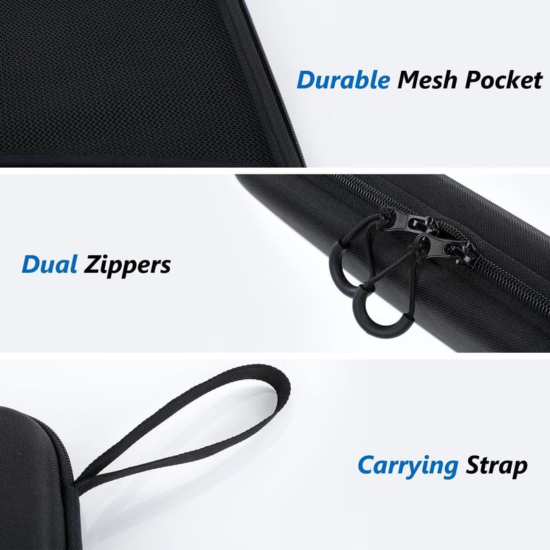 VISEMAN Table Tennis Paddles Case, Ping Pong Paddles Carrying Case Hard Shell, Table Tennis Racket Organizer Bag fits for 2 Paddles and 4 Balls, Ping Pong Rackets Protector - Image 4